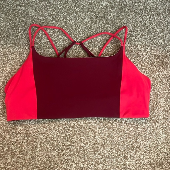 Athleta Color Block Strappy Sports Bra - Picture 1 of 4